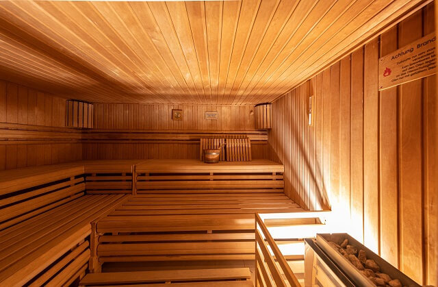 Innenraum der Sauna