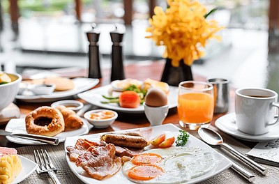 Frühstückstisch in einem Restaurant