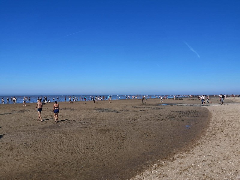 Strand ohne Strandkörbe in Cuxhaven