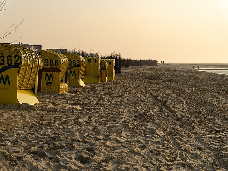 Kilometerlanger Sandstrand von Cuxhaven