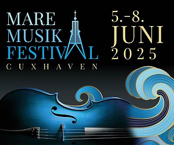 Logo des MareMusik Festivals, welches in Cuxhaven 2025 stattfindet.