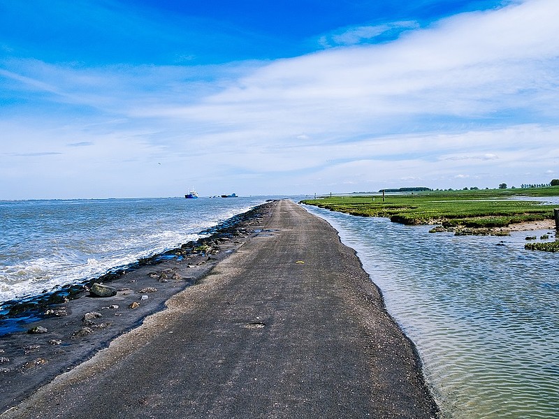 Nordseeküstenradweg entlang der Nordsee