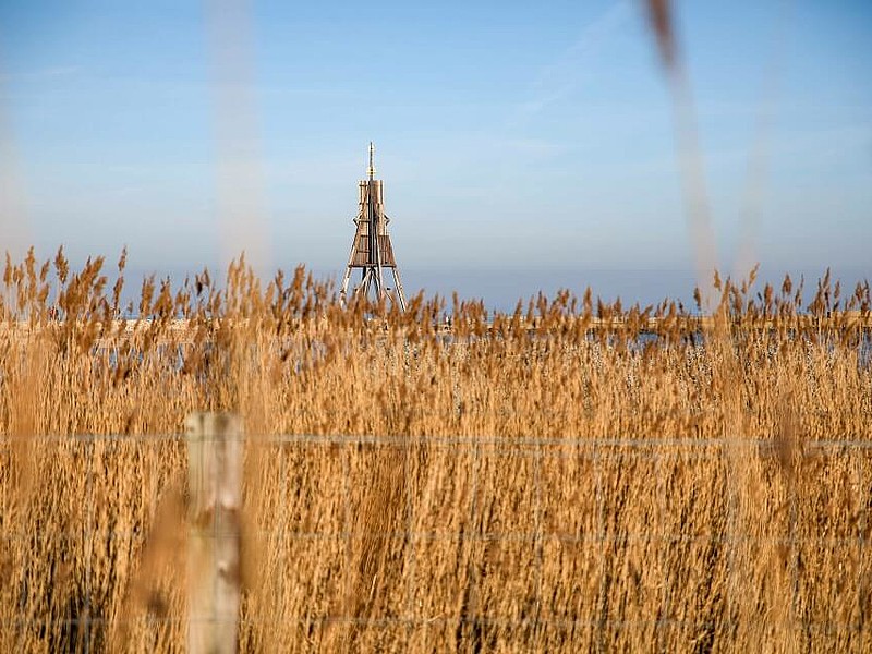 Kugelbake im Herbst im Oktober