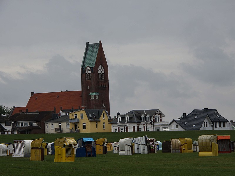 Grimmershörnbucht mit dem Kirchturm