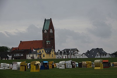 Grimmershörnbucht mit dem Kirchturm