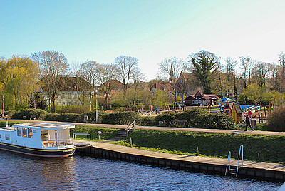 Blick auf den Spielplatz in Bad Bederkesa