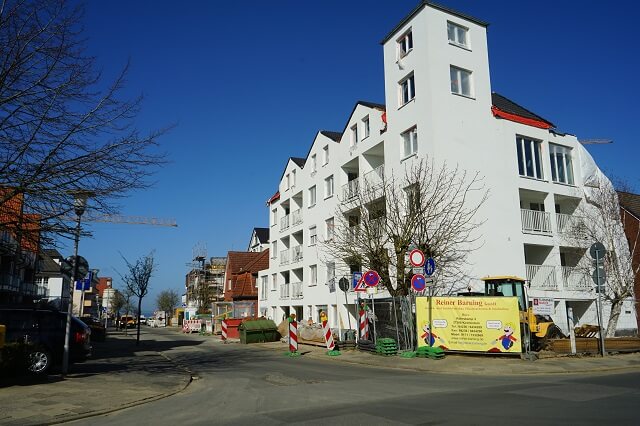 Blick auf die Baustelle an der Nordstraße 