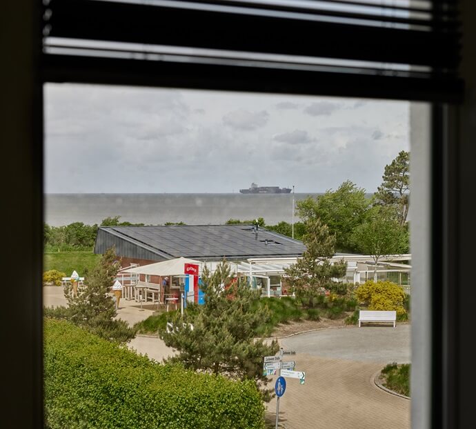 Ausblick auf das Wattenmeer von der Ferienwohnung Meeresleuchten aus dem Haus Duhner Entrée